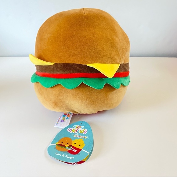 FLIP-A-MALLOWS Carl Cheeseburger & Floyd French Fries 8" Squishmallows NWT #182 - Picture 5 of 14